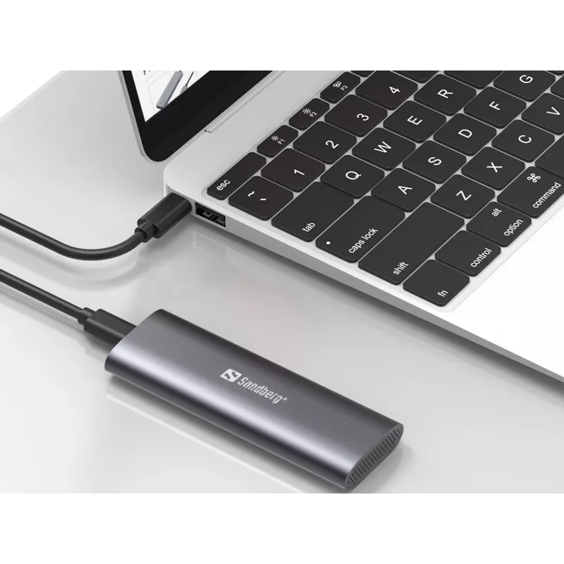 Sandberg USB 3.2 Case for M.2+NVMe SSD, SSD korpuss, M.2, M.2, 10 Gbit/s, USB savienojamība, Melns