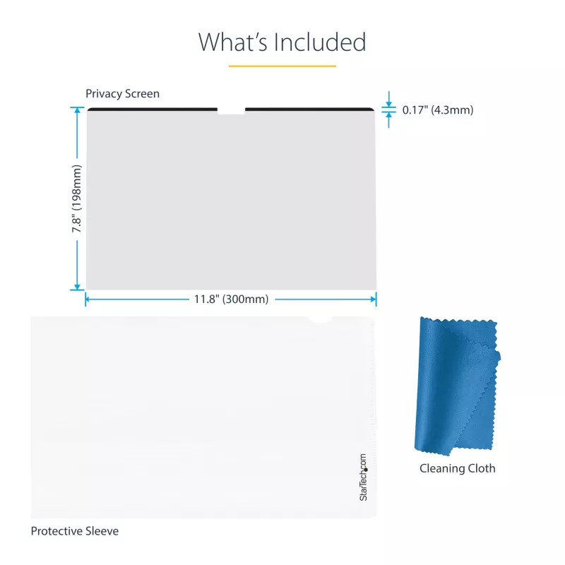 StarTech.com 13 collu MacBook Air M2/M3 klēpjdatora privātuma ekrāns, noņemams un atgriezenisks pretatspīduma privātuma filtrs, magnētisks klēpjdatora ekrāna aizsargs ar 51% zilās gaismas samazinājumu