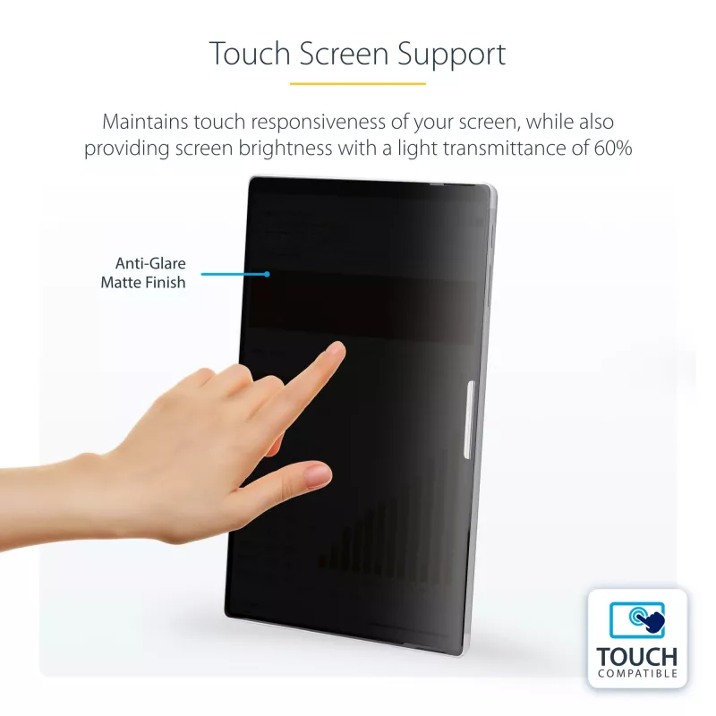 StarTech.com četrvirzienu privātuma ekrāns 13 collu Surface Pro 8/9/X klēpjdatoram, portreta/ainavas režīmi, skārienjutīgs, +/-30° skata leņķis, bloķē līdz 51% zilās gaismas, pretatspīduma pārklājums