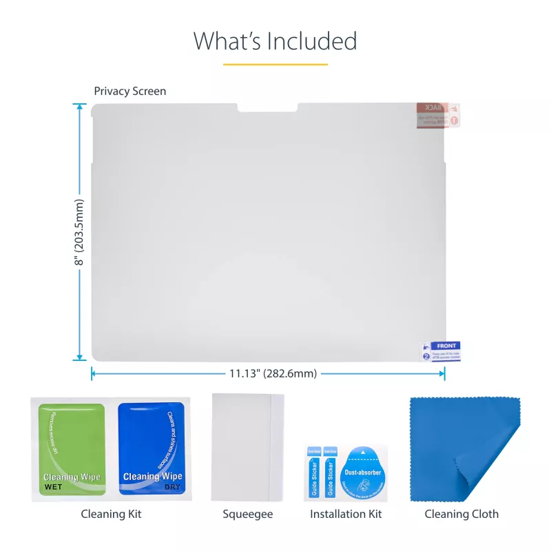 StarTech.com četrvirzienu privātuma ekrāns 13 collu Surface Pro 8/9/X klēpjdatoram, portreta/ainavas režīmi, skārienjutīgs, +/-30° skata leņķis, bloķē līdz 51% zilās gaismas, pretatspīduma pārklājums