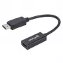 Manhattan DisplayPort 1.1 uz HDMI adaptera kabelis, 1080p@60Hz, vīrišķais uz sievišķo, melns, kabelis 15cm, DP ar fiksatoru, nav divvirzienu, trīs gadu garantija, ekvivalents DP2HDMI