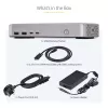 StarTech.com Dual-Monitor USB4 dokstacija, divi 4K 120Hz vai viens 8K 60Hz HDMI, 100W klēpjdatora uzlāde, 2.5GbE, USB-C vairāku monitoru doks, bez draiveriem