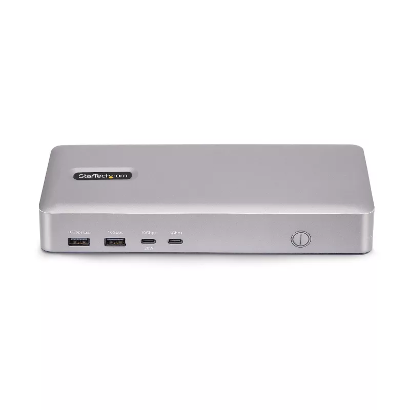 StarTech.com Dual-Monitor USB4 dokstacija, divi 4K 120Hz vai viens 8K 60Hz HDMI, 100W klēpjdatora uzlāde, 2.5GbE, USB-C vairāku monitoru doks, bez draiveriem