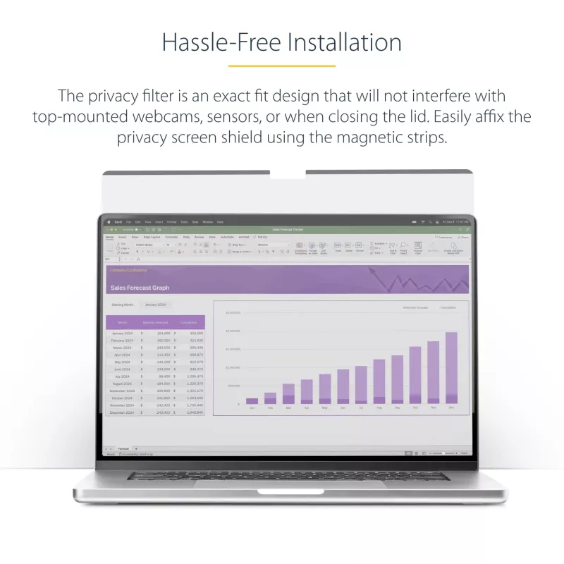 StarTech.com 16 collu MacBook Pro 21/23 klēpjdatora privātuma ekrāns, noņemams un atgriezenisks pretatspīduma privātuma filtrs, magnētisks klēpjdatora ekrāna aizsargs ar 51% zilās gaismas samazinājumu