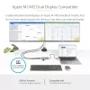 StarTech.com USB-C multiportu adapteris ar pievienotu USB-C uz USB-A pārveidotāju, duālais HDMI (4K30Hz/1080p60Hz), 3x USB-A 5Gbps, mini ceļojumu dokstacija, klēpjdatoru dokstacija, 1,3 pēdu/40cm kabelis