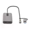 StarTech.com USB-C multiportu adapteris ar pievienotu USB-C uz USB-A pārveidotāju, duālais HDMI (4K30Hz/1080p60Hz), 3x USB-A 5Gbps, mini ceļojumu dokstacija, klēpjdatoru dokstacija, 1,3 pēdu/40cm kabelis