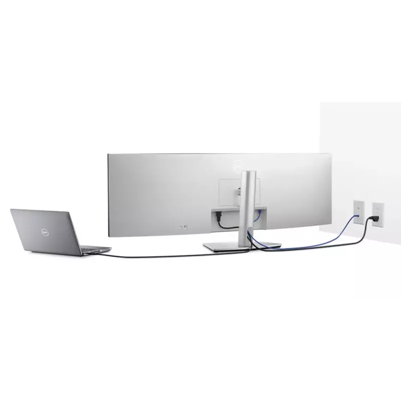 DELL UltraSharp U4924DW datora monitors 124,5 cm (49 colli) 5120 x 1440 pikseļi 5K Ultra HD LCD Melns, Sudrabs