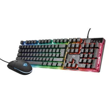 Trust GXT 838 Azor tastatūra Iekļauta pele Spēļu USB Melna