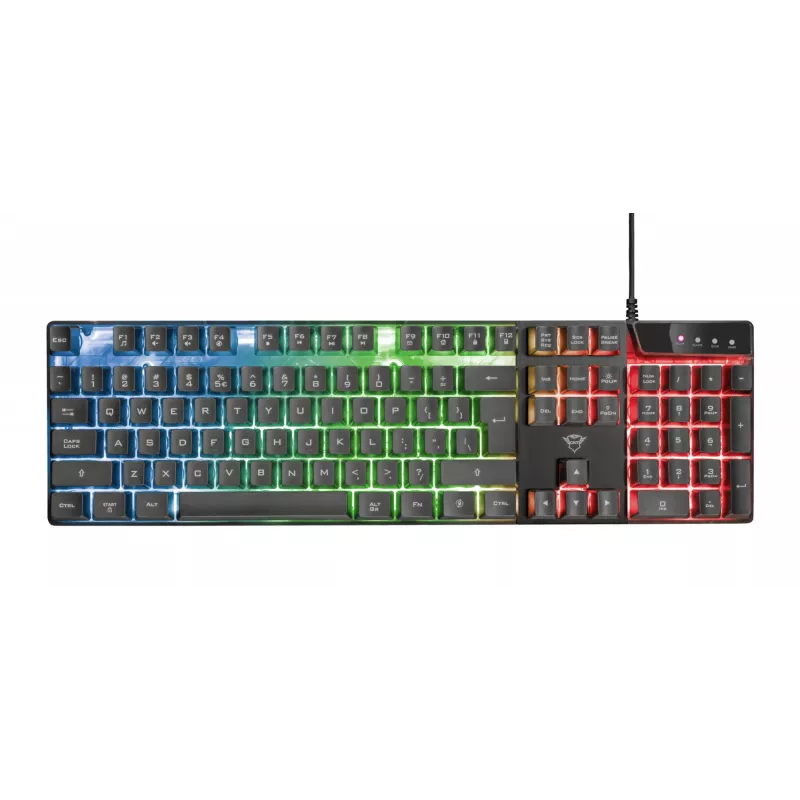 Trust GXT 838 Azor tastatūra Iekļauta pele Spēļu USB Melna