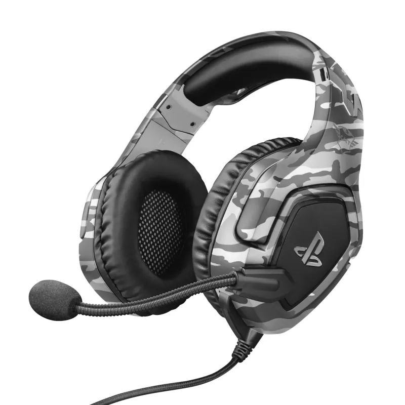 Trust GXT 488 Forze PS4 austiņas ar vadu, galvas stīpa, spēlēm, melnas, pelēkas