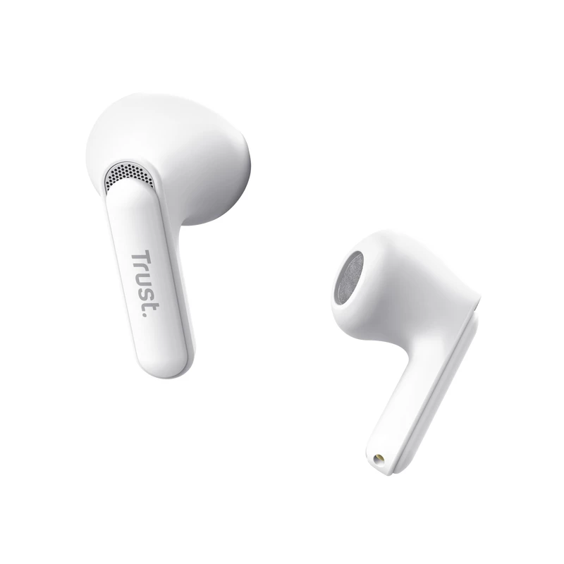 Trust Yavi austiņas True Wireless Stereo (TWS) Ievietojamās Zvani/Mūzika USB Type-C Bluetooth Balts