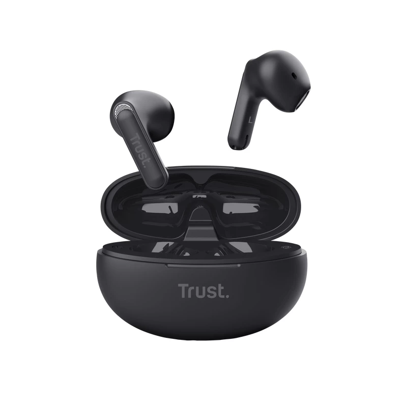 Trust Yavi austiņas True Wireless Stereo (TWS) Ievietojamas Zvani/Mūzika USB Type-C Bluetooth melns