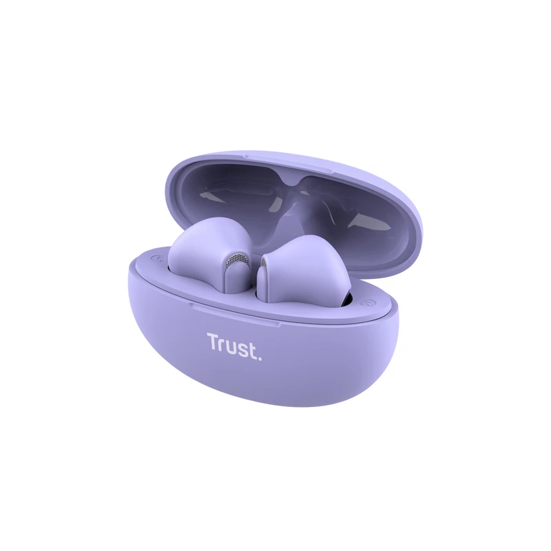 Trust Yavi austiņas True Wireless Stereo (TWS) ievietojamas zvaniem/mūzikai USB Type-C Bluetooth violetas