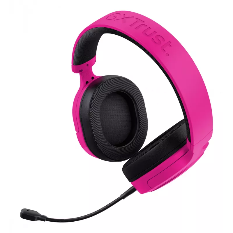 Trust GXT 498P Forta austiņas ar vadu, galvas lentes tipa, spēļu, rozā