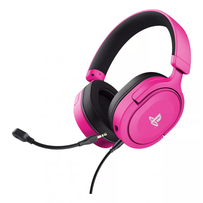 Trust GXT 498P Forta austiņas ar vadu, galvas lentes tipa, spēļu, rozā