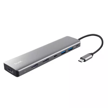 Trust 25661 saskarnes centrmezgls USB Type-C Alumīnijs
