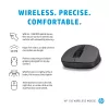 HP 150 bezvadu pele, piemērota abām rokām, optiskā, RF bezvadu, 1600 DPI, melna