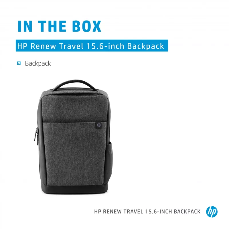 HP Renew Travel 15.6 collu mugursoma, Mugursoma, 650 g