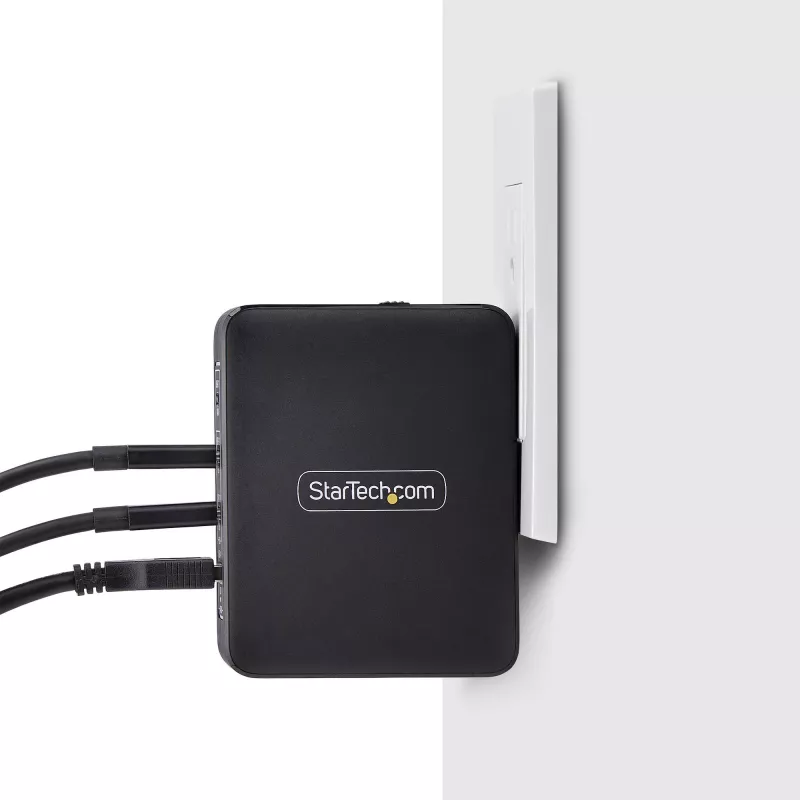 StarTech.com 140 W USB-C sienas lādētājs, 3x USB-C/1x USB-A, PD 3.1 starptautiskais GaN strāvas adapteris MacBook/Dell XPS/Inspiron