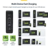 StarTech.com 140 W USB-C sienas lādētājs, 3x USB-C/1x USB-A, PD 3.1 starptautiskais GaN strāvas adapteris MacBook/Dell XPS/Inspiron