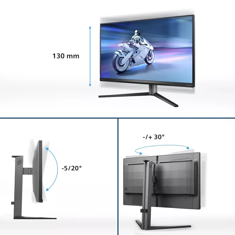 Philips Evnia 32M2N6800M/00 datora monitors 80 cm (31,5 collu) 3840 x 2160 pikseļi 4K Ultra HD LCD Pelēks