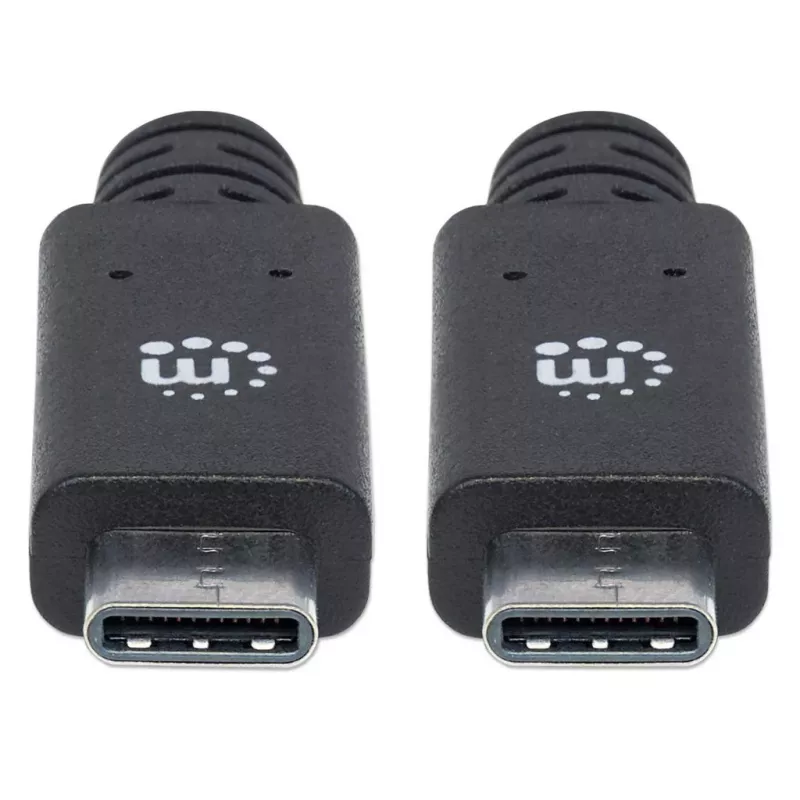USB-C kabelis Manhattan USB31C5C1M 1m vīrietis-vīrietis melns