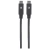 USB-C kabelis Manhattan USB31C5C1M 1m vīrietis-vīrietis melns