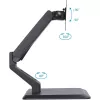 Techly ICA-LCD 35TS monitora stiprinājums / statīvs 81,3 cm (32 collas) Galdam Melns