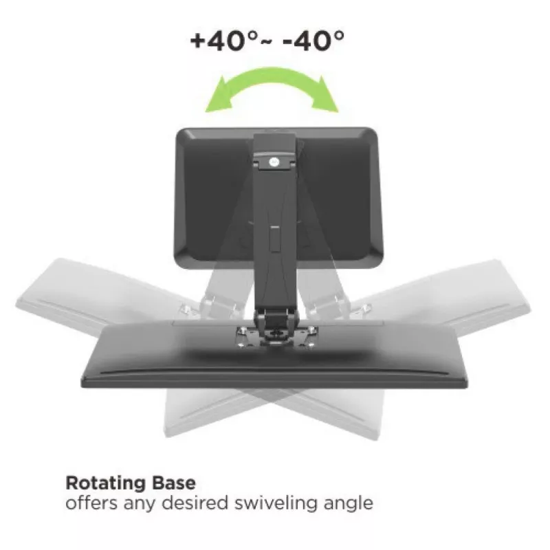 Techly ICA-LCD 35TS monitora stiprinājums / statīvs 81,3 cm (32 collas) Galdam Melns