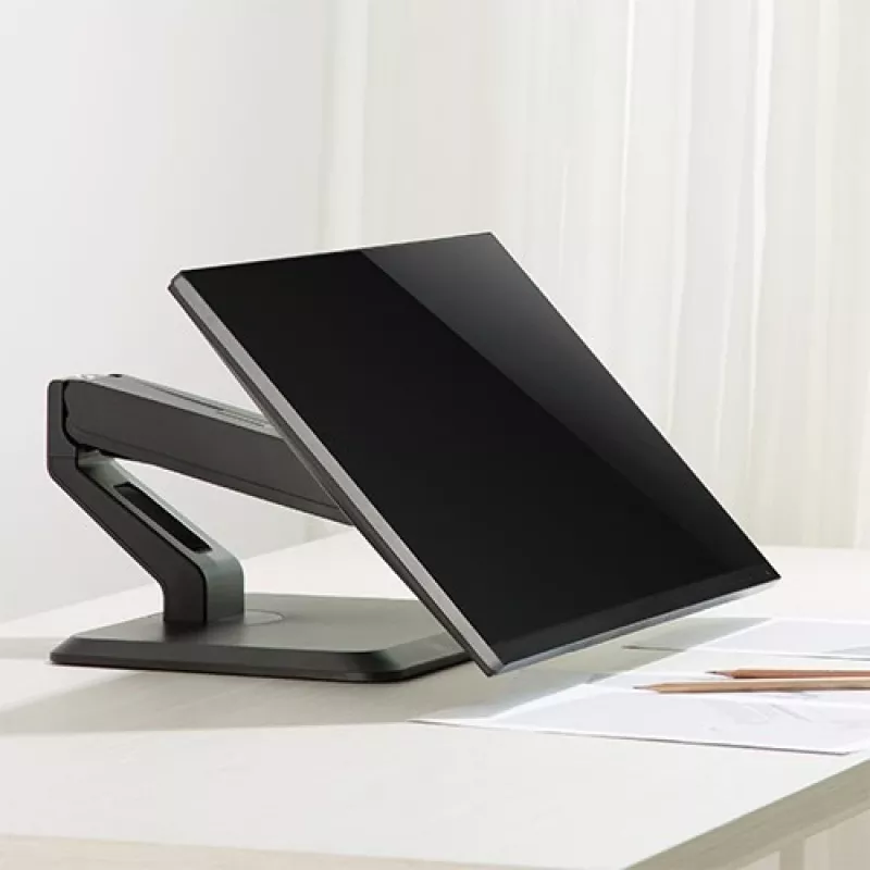 Techly ICA-LCD 35TS monitora stiprinājums / statīvs 81,3 cm (32 collas) Galdam Melns