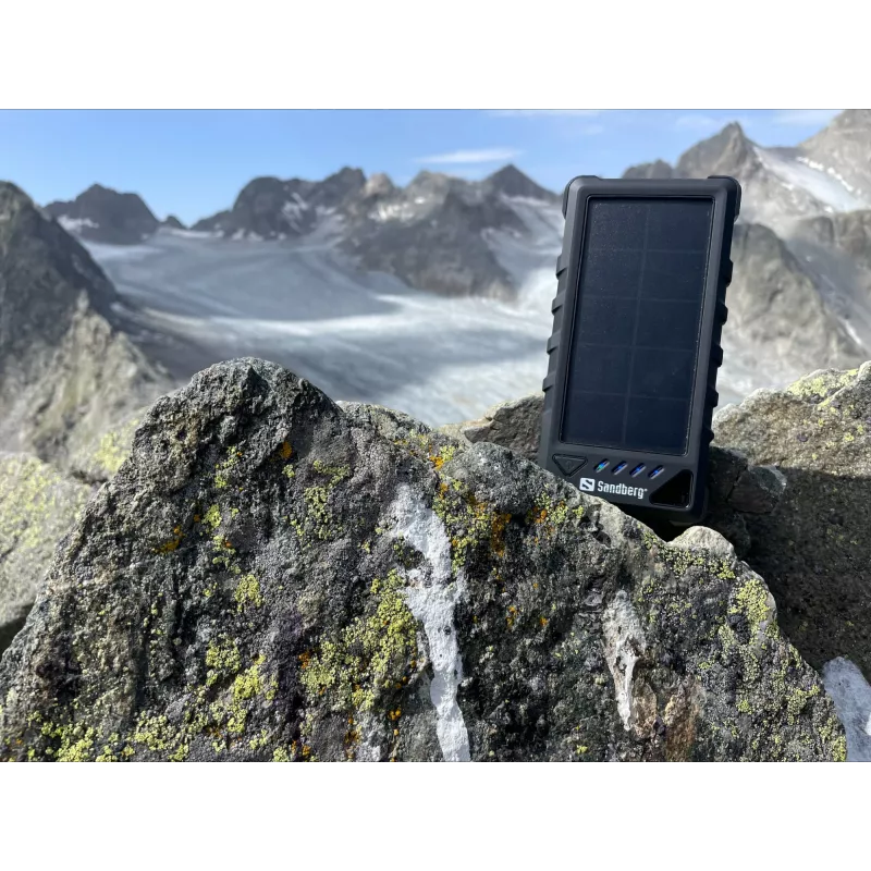 Sandberg Outdoor Solar Powerbank 16000, 16000 mAh, Lithium-Ion (Li-Ion), Melns