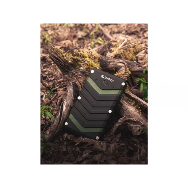 Sandberg Survivor Powerbank 20000, 20000 mAh, litija jonu (Li-Ion), melna, zaļa