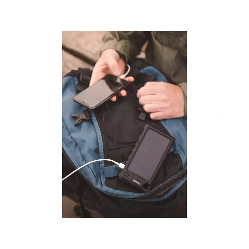 Sandberg Outdoor Solar Powerbank 10000, 10000 mAh, melns
