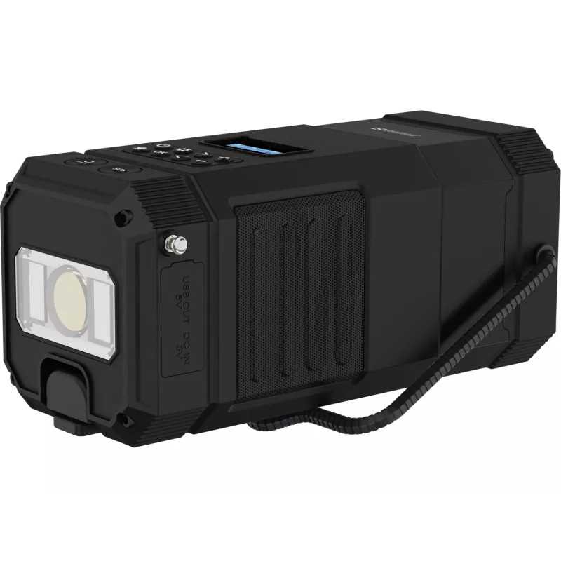 Sandberg Survivor Lantern All-in1 10000, ar baterijām darbināms kempinga lukturis, melns, IPX5, LED, USB C, baterija