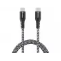 Sandberg Survivor USB-C kabelis 1 m 100 W, 1 m, USB C, USB C, USB 2.0, melns, pelēks