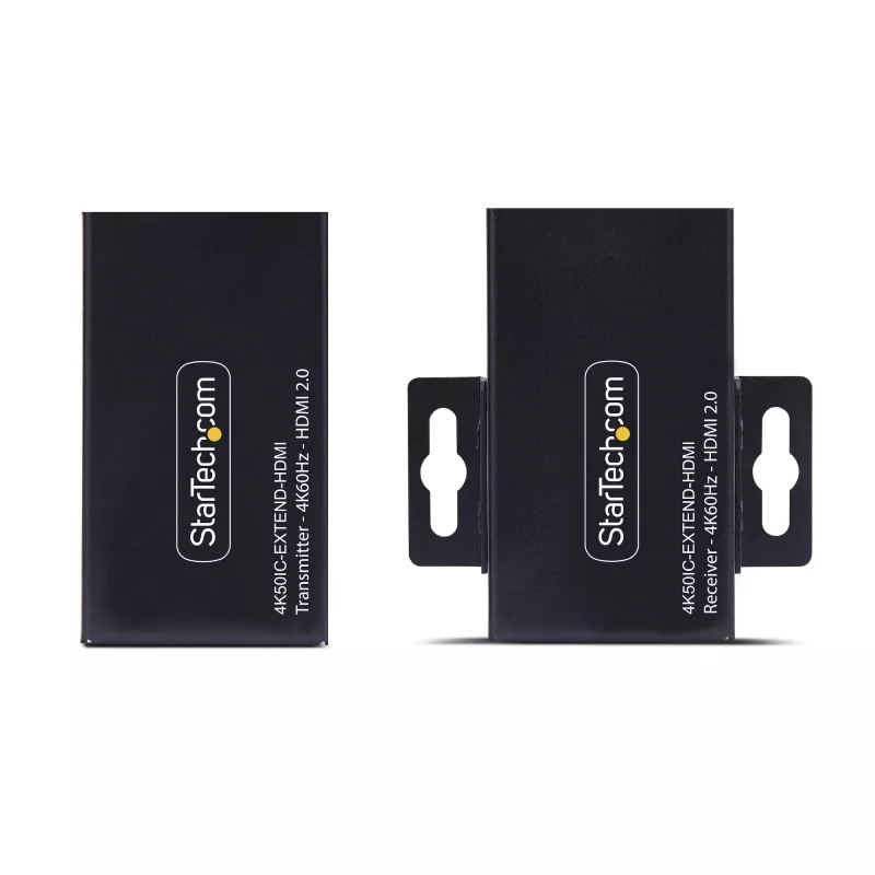 StarTech.com HDMI pagarinātājs pa CAT5e/CAT6, 4K 60Hz, līdz 60 m (200 pēdām), raidītāja un uztvērēja komplekts, barošana pa kabeli, kompakts formas faktors