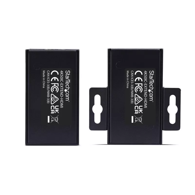StarTech.com HDMI pagarinātājs pa CAT5e/CAT6, 4K 60Hz, līdz 60 m (200 pēdām), raidītāja un uztvērēja komplekts, barošana pa kabeli, kompakts formas faktors