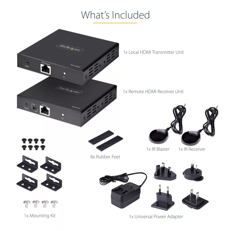 StarTech.com 4K70IC-EXTEND-HDMI AV paplašinātājs AV raidītājs un uztvērējs Melns