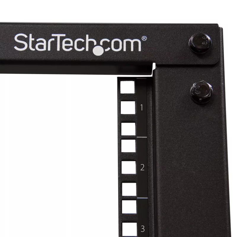 StarTech.com 4 statņu 8U mobilais atvērta rāmja serveru statnis, četru statņu 19 collu tīkla statnis ar riteņiem, mazs ritošs statnis ar regulējamu dziļumu datoru/AV/datu/IT aprīkojumam - ritentiņi, izlīdzinošās kājiņas vai grīdas montāža