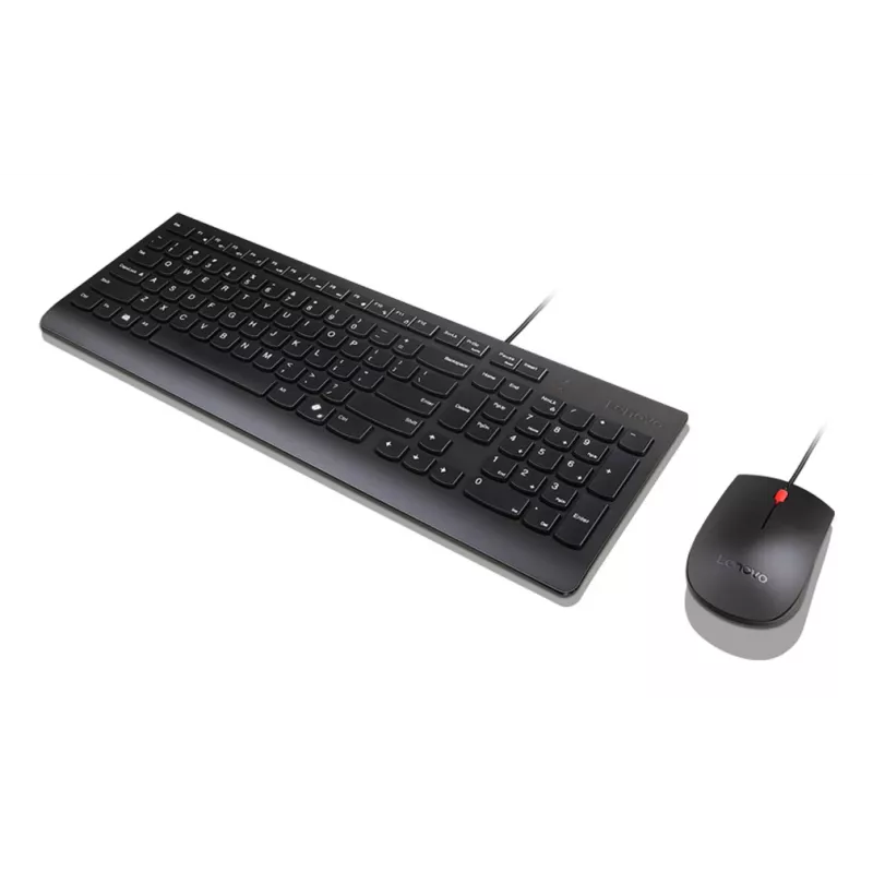 Lenovo Essential Wired Combo Melns US Euro tastatūra ar peli