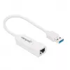 Manhattan USB-A gigabitu tīkla adapteris, balts, 10/100/1000 Mbps tīkls, USB 3.0, Ethernet, RJ45, trīs gadu garantija, ekvivalents USB31000SW.