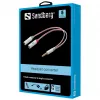 Sandberg austiņu pārveidotājs Dual-Single, 3.5 mm TRS, vīrišķais, sievišķā, balts