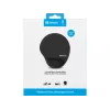 Sandberg Memory Foam pelepad Round, melna, vienkrāsaina, atmiņu putas, plaukstas balsts, neslīdoša pamatne