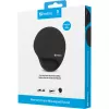 Sandberg Memory Foam pelepad Round, melna, vienkrāsaina, atmiņu putas, plaukstas balsts, neslīdoša pamatne