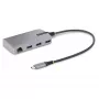 StarTech.com 3-portu USB-C centrmezgls ar Ethernet - 3x USB-A porti, Gigabit Ethernet RJ45, USB 3.0 5Gbps, kopnes barošana, 1 pēdu/30cm garš kabelis - pārnēsājams klēpjdatora USB Type-C centrmezgla adapteris ar GbE