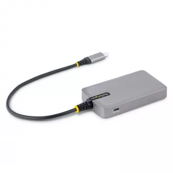 StarTech.com 3-portu USB-C centrmezgls ar Ethernet - 3x USB-A porti, Gigabit Ethernet RJ45, USB 3.0 5Gbps, kopnes barošana, 1 pēdu/30cm garš kabelis - pārnēsājams klēpjdatora USB Type-C centrmezgla adapteris ar GbE