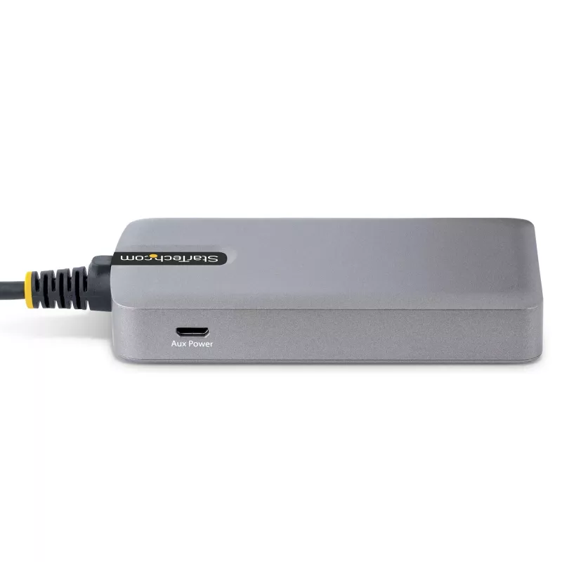 StarTech.com 4 portu USB-C centrmezgls - 5Gbps - ar kopnes barošanu - USB C uz 4x USB-A centrmezgls ar izvēles papildu strāvas ieeju - pārnēsājams galddatoru/klēpjdatoru USB centrmezgls - 1 pēda (30 cm) kabelis - USB paplašināšanas centrmezgls