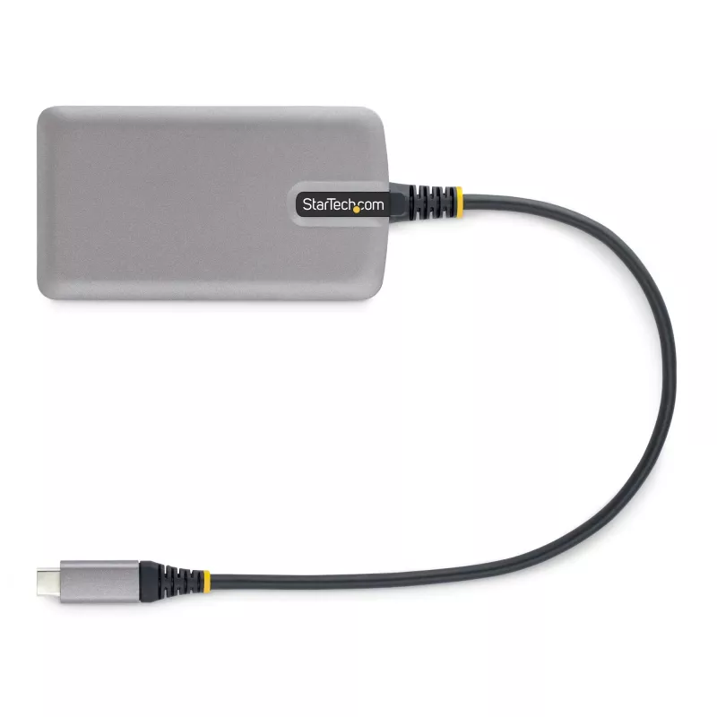 StarTech.com 4 portu USB-C centrmezgls - 5Gbps - ar kopnes barošanu - USB C uz 4x USB-A centrmezgls ar izvēles papildu strāvas ieeju - pārnēsājams galddatoru/klēpjdatoru USB centrmezgls - 1 pēda (30 cm) kabelis - USB paplašināšanas centrmezgls