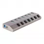 StarTech.com 7 portu pašbarojošs USB-C centrmezgls ar individuāliem ieslēgšanas/izslēgšanas slēdžiem, USB 3.0 5 Gbps paplašināšanas centrmezgls ar barošanas bloku, galddatoru/klēpjdatoru USB-C uz USB-A centrmezgls, USB Type-C centrmezgls ar BC 1.2