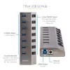 StarTech.com 7 portu pašbarojošs USB-C centrmezgls ar individuāliem ieslēgšanas/izslēgšanas slēdžiem, USB 3.0 5 Gbps paplašināšanas centrmezgls ar barošanas bloku, galddatoru/klēpjdatoru USB-C uz USB-A centrmezgls, USB Type-C centrmezgls ar BC 1.2